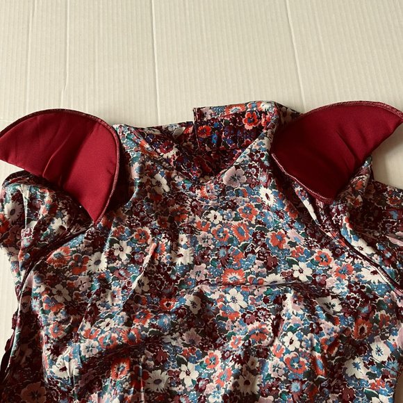 Veronica Beard Sz 12 Louella Floral Dress 100% Silk Elegant Berry Multicolor$648 - Picture 10 of 15